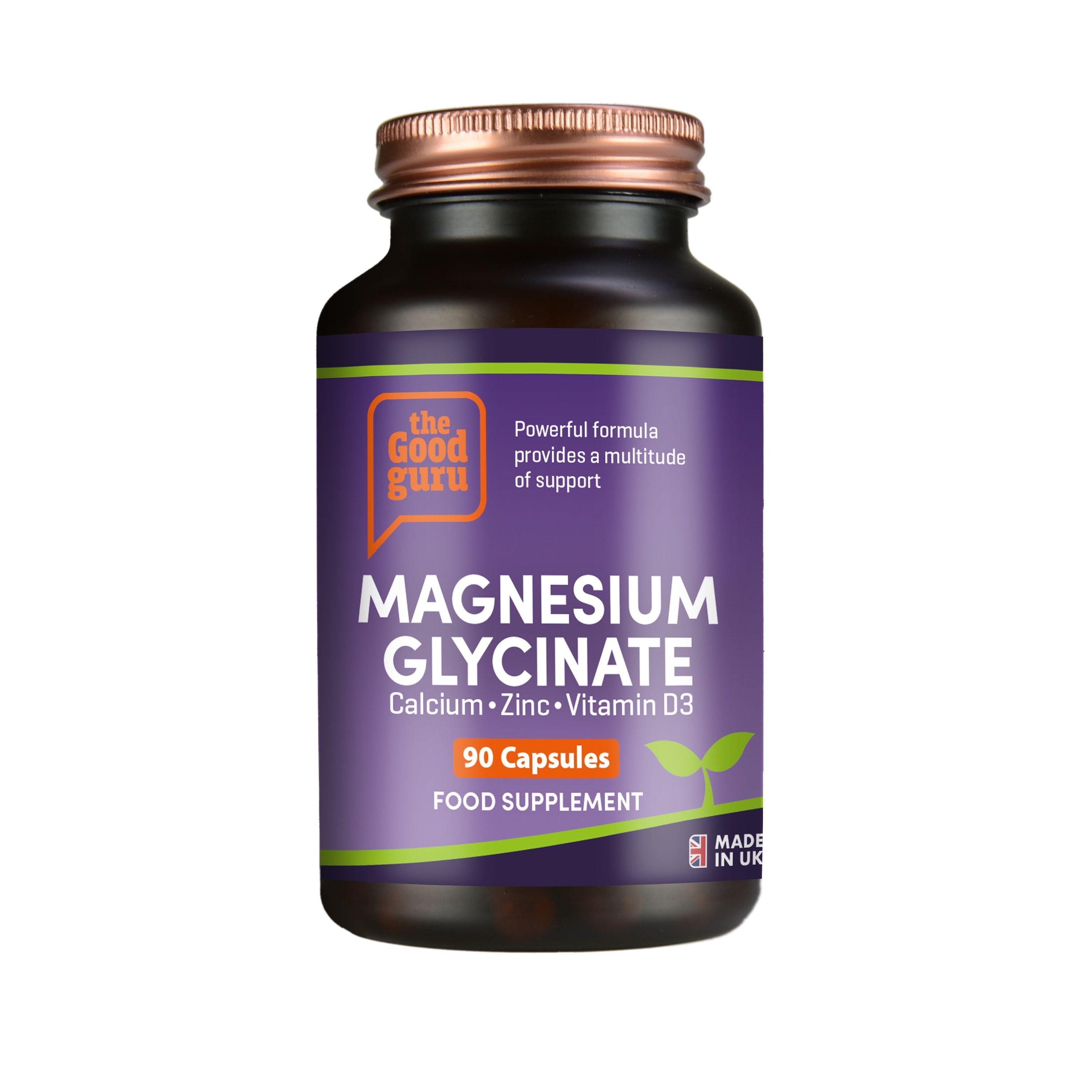 The Good Guru Magnesium Glycinate + Calcium, Zinc, Vitamin D3