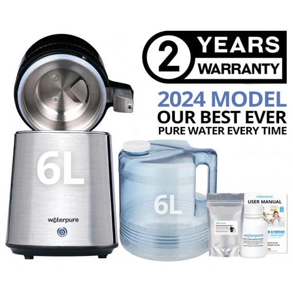6 Litre Stainless Steel Water Distiller with Polycarbonate Jug