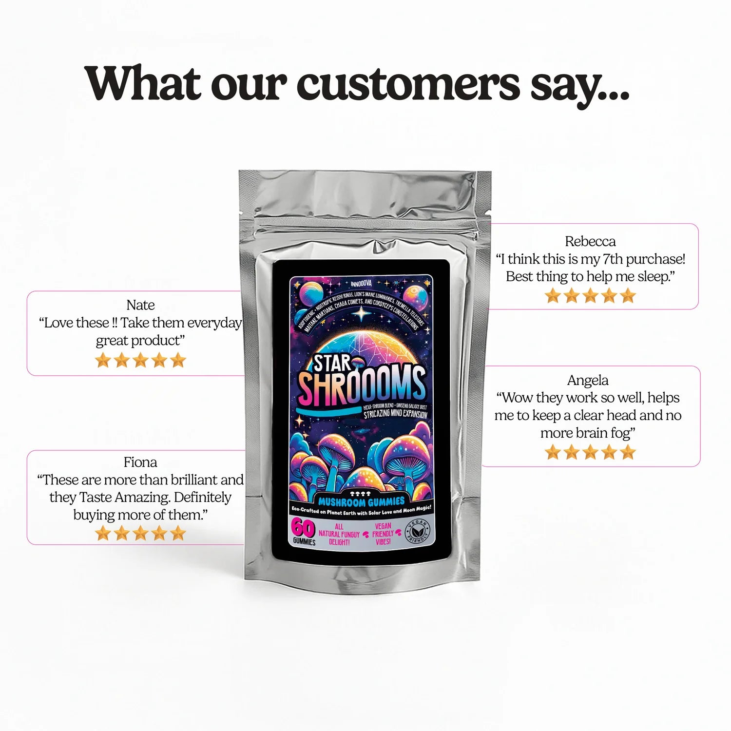 StarShroooms Mushroom Gummies Full Pack 60 Gummies