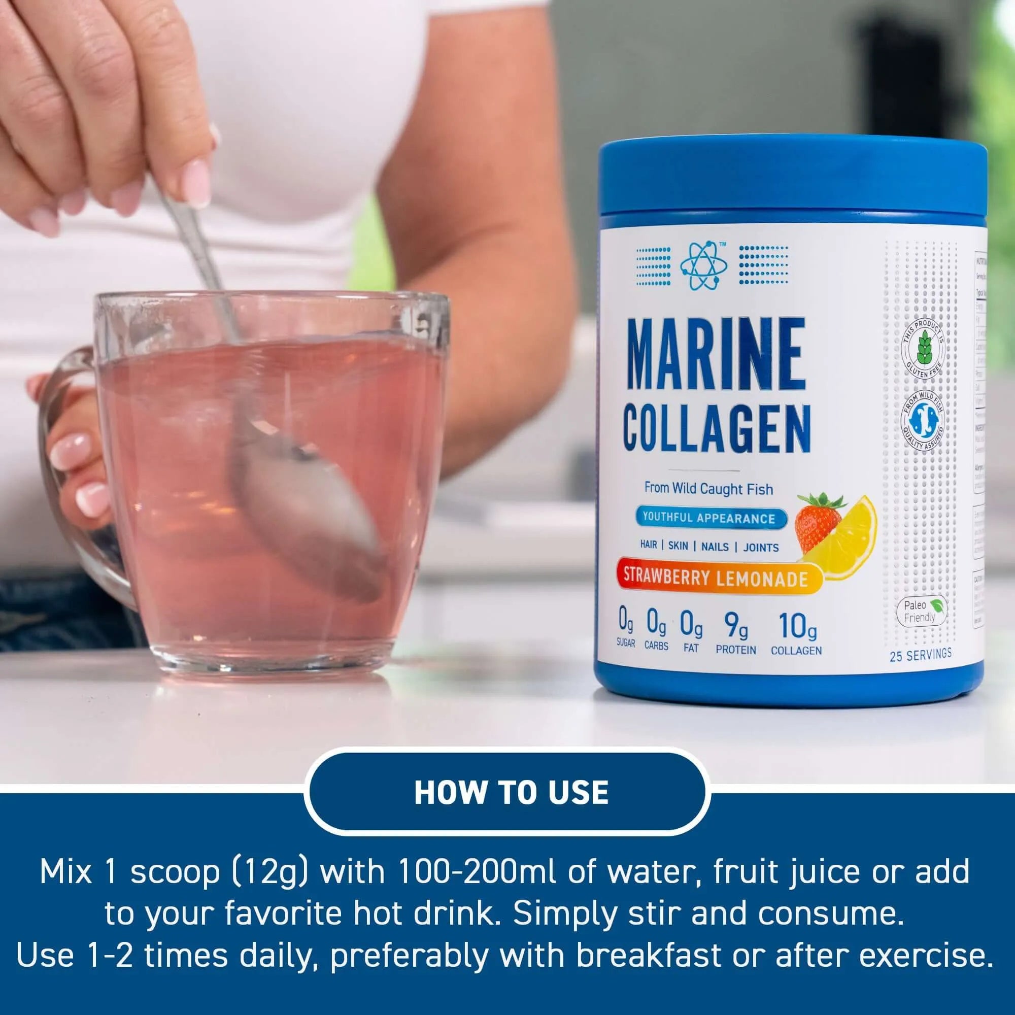 Applied Nutrition Marine Collagen Powder (Flavoured & Unflavoured) - 25 Servings