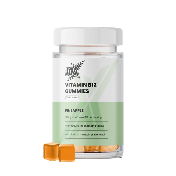 10X Athletic B12 Gummies Pineapple 60 Gummies