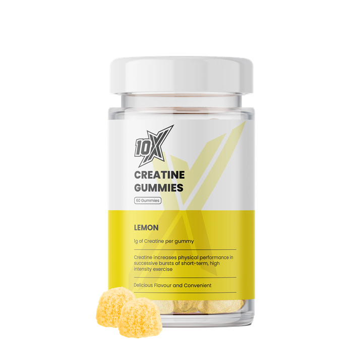 10X Athletic Creatine Gummies Lemon 60 Gummies