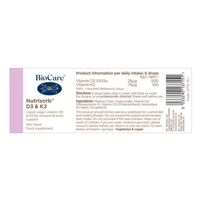BioCare Nutrisorb® D3 & K2 15ml