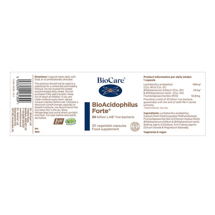 BioCare BioAcidophilus Forte