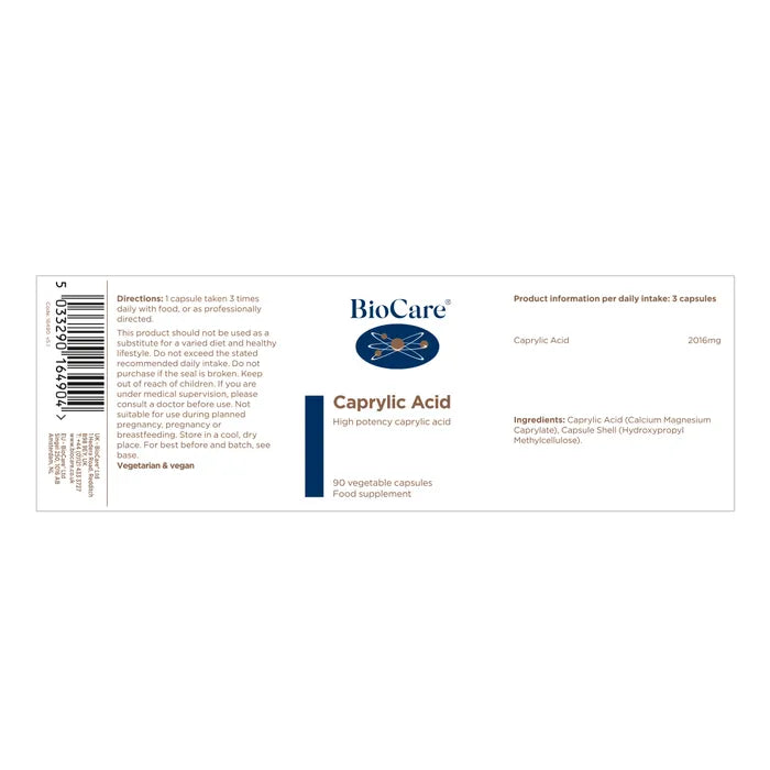 BioCare Caprylic Acid 90 Capsules