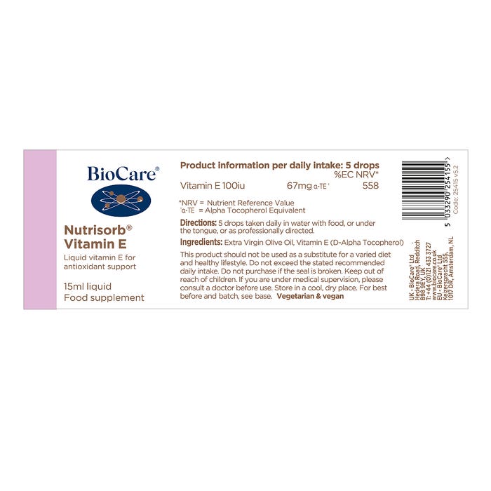 BioCare Nutrisorb® Vitamin E 15ml