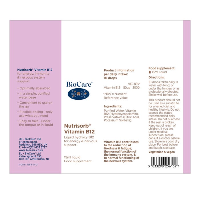 BioCare Nutrisorb® Vitamin B12 15ml