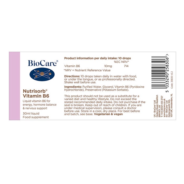 BioCare Nutrisorb® Vitamin B6 30ml