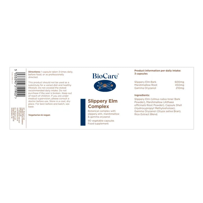 BioCare Slippery Elm Complex 90 Capsules