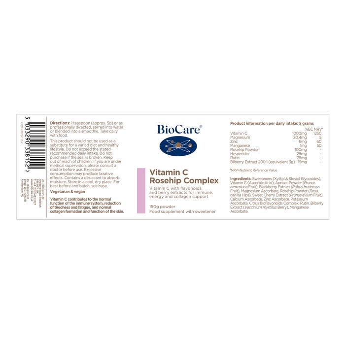 BioCare Vitamin C Rosehip Complex 150g
