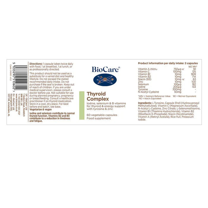 BioCare Thyroid Complex 60 Capsules