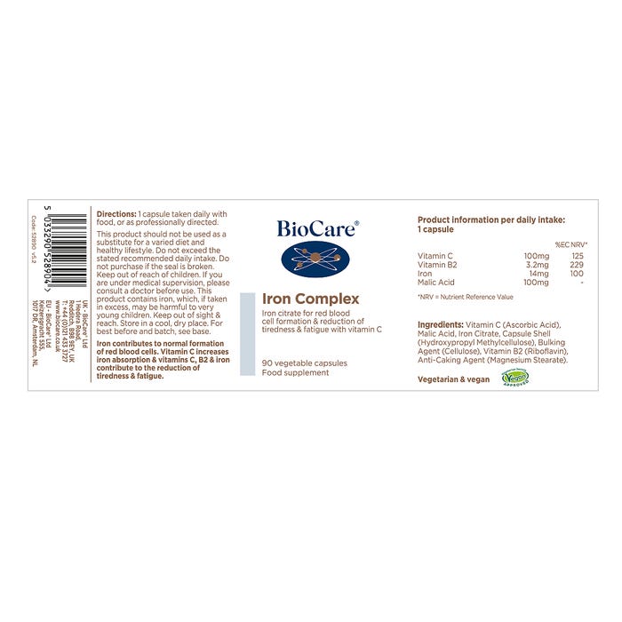 BioCare Iron Complex 90 Capsules
