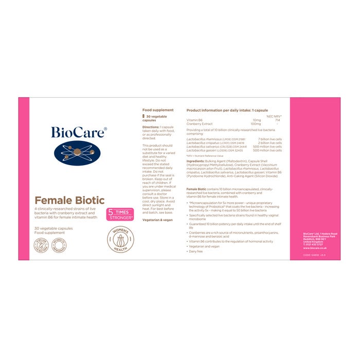 BioCare Female Biotic 30 Capsules