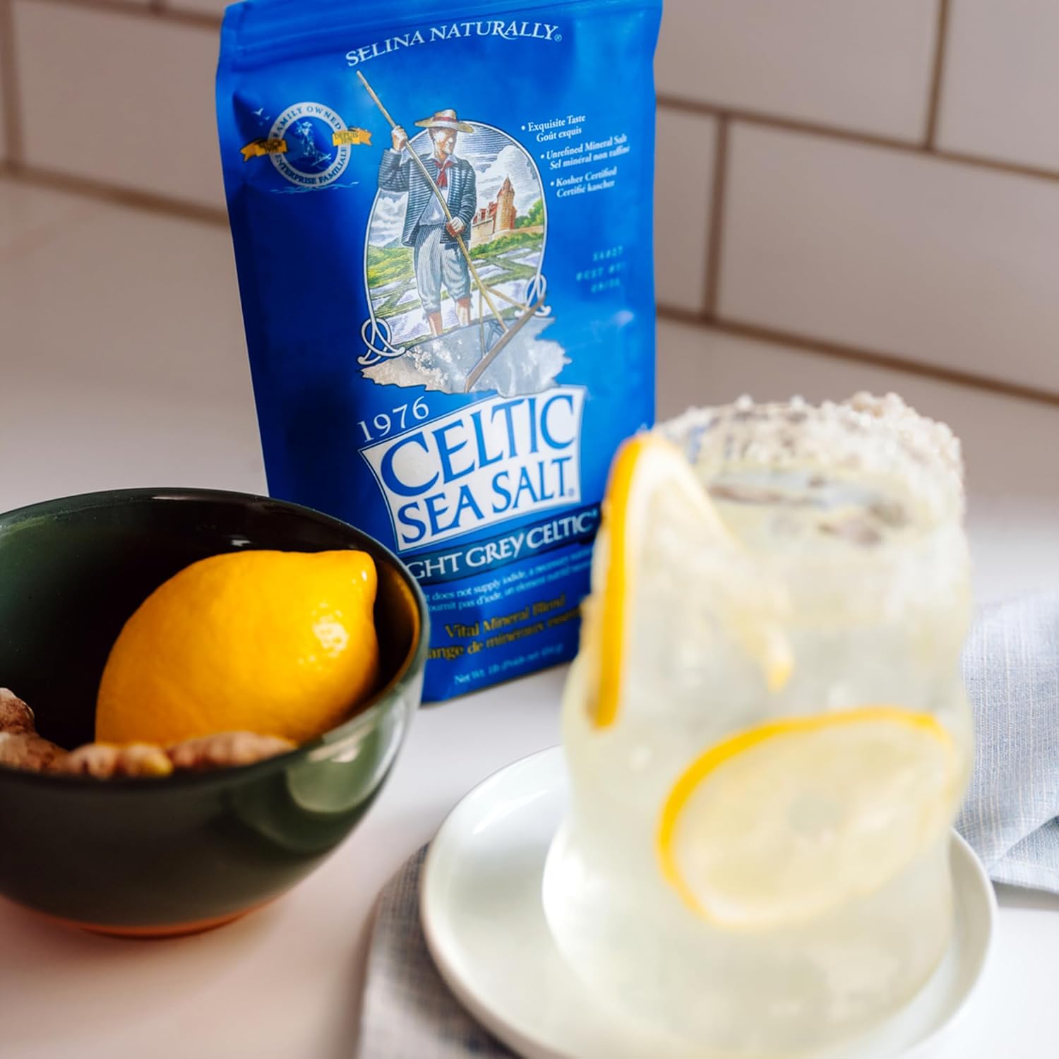 Light Grey Celtic Sea Salt  Non GMO Organic 454g Resealable Bag
