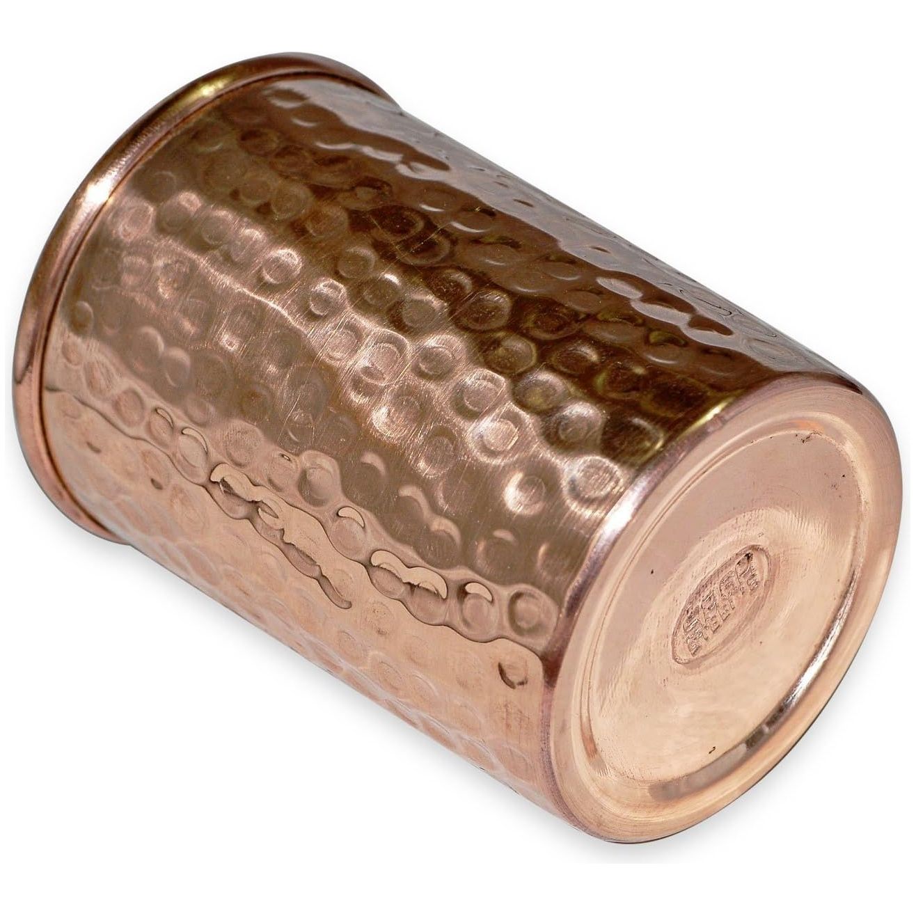 Copper Handmade Pure Copper Water Cups Indian Style Copper Set of 4