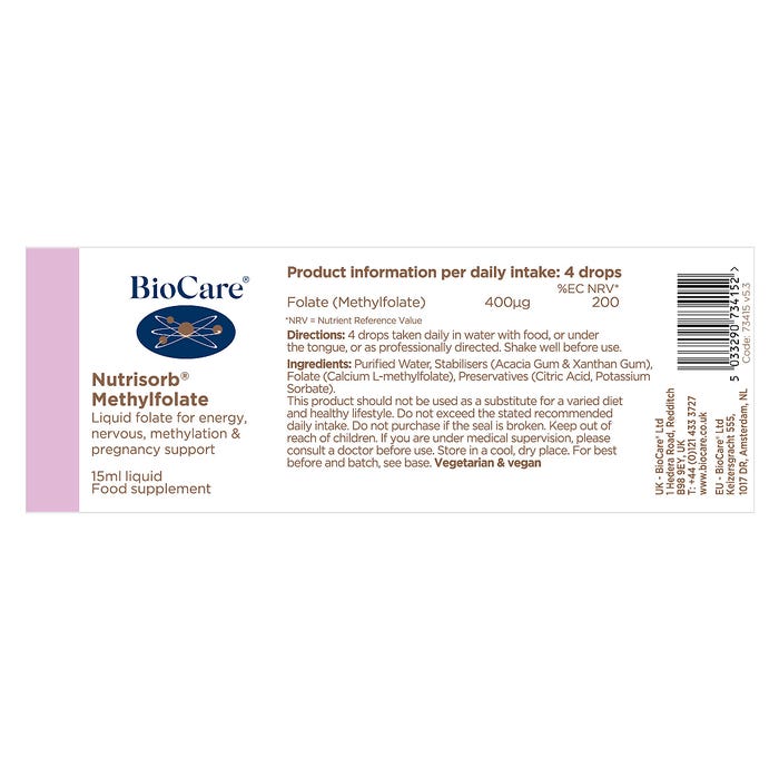 BioCare Nutrisorb® Methylfolate 15ml