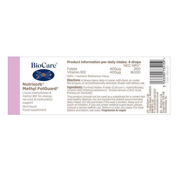 BioCare Nutrisorb® Methyl FolGuard® 15ml