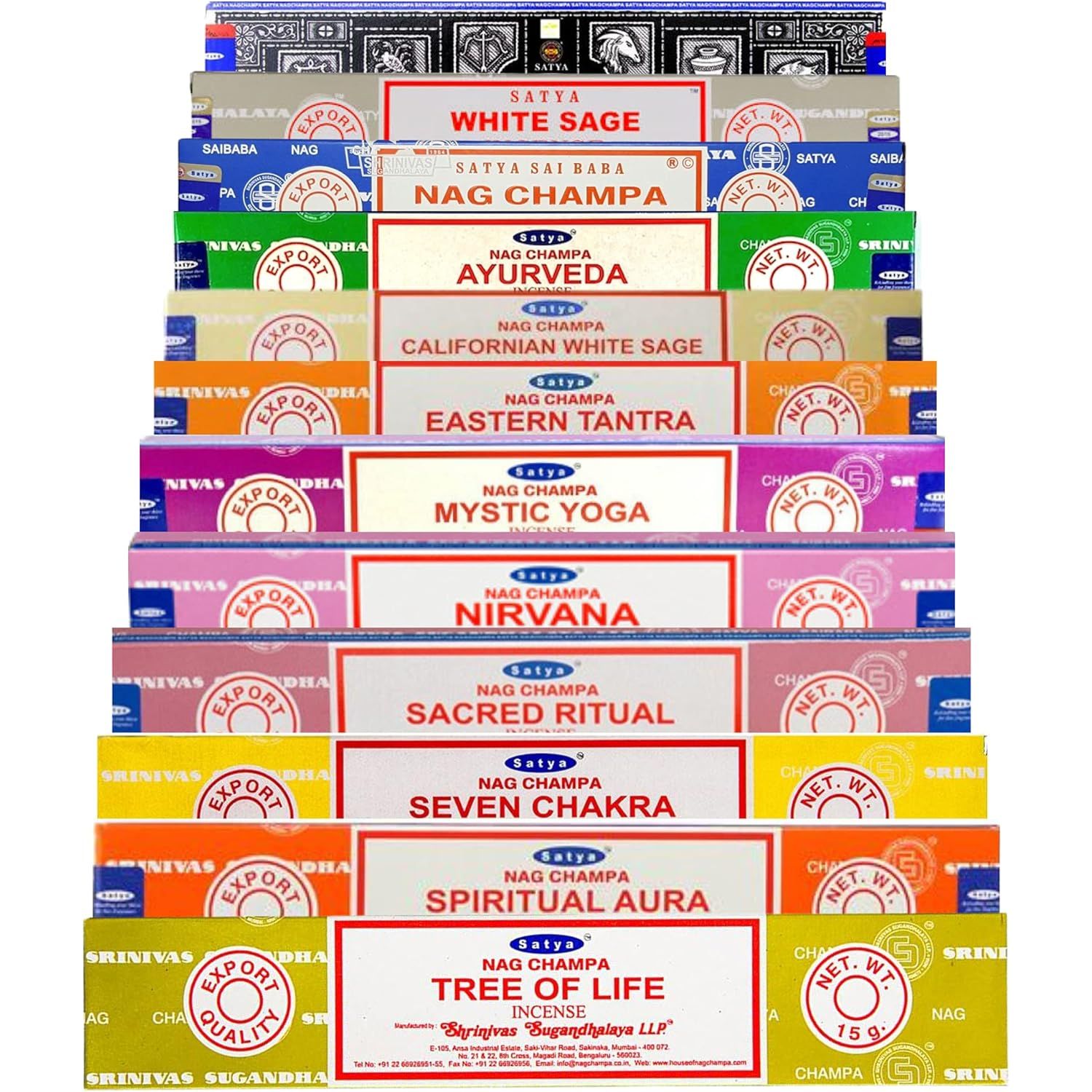 Satya X10 Bundle Of Random Incense