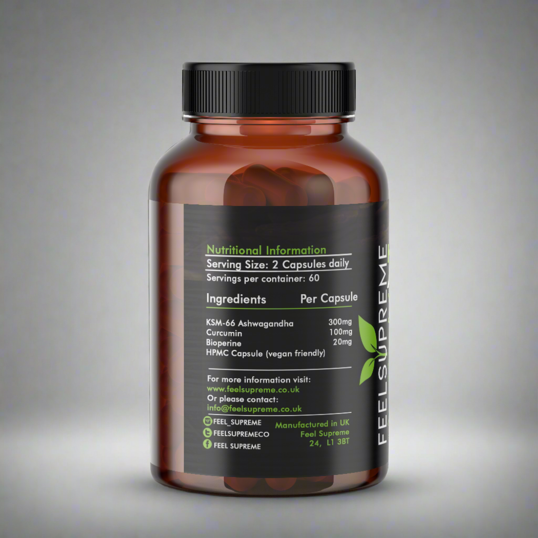 Feel Supreme KSM66 Ashwagandha with Curcumin