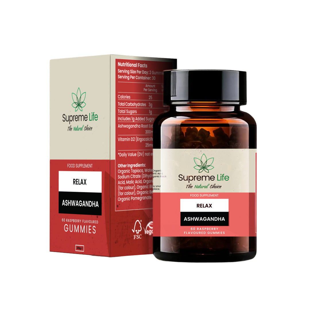 Supreme Life Ashwagandha Gummies (60x Raspberry Flavour Gummies)