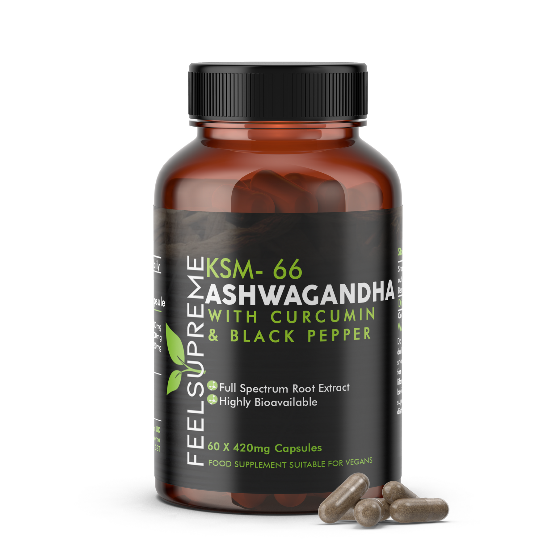 FeelSupreme KSM66 ASHWAGANDHA WITH CURCUMIN