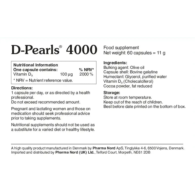 BioCare D-Pearls 4000IU 100 mcg