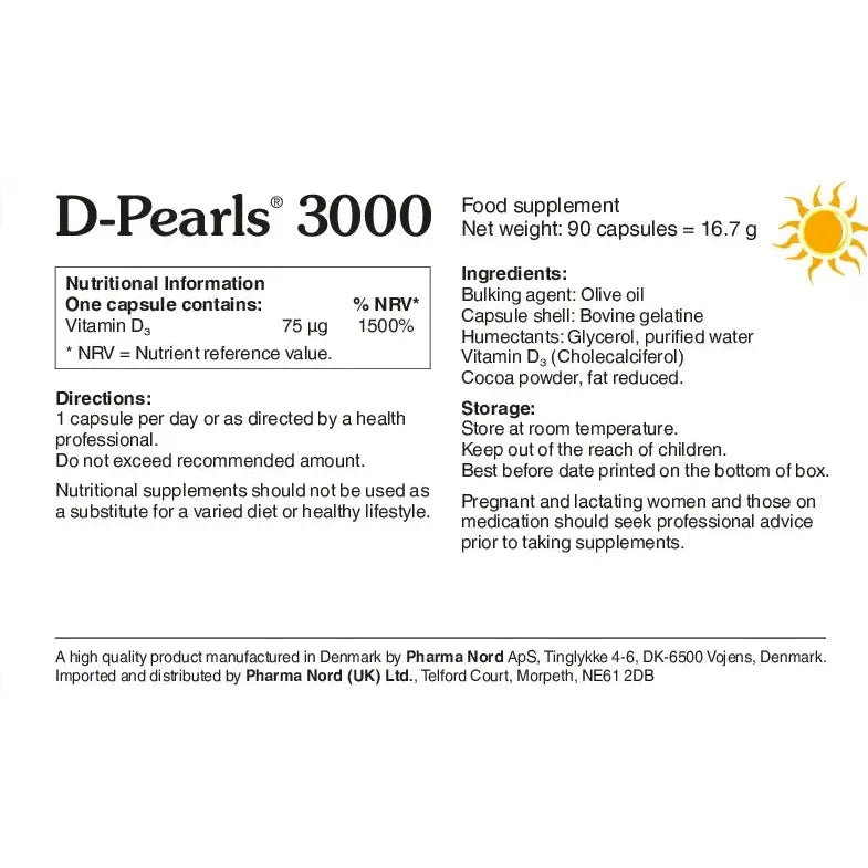 BioCare D-Pearls 3000IU 75mcg