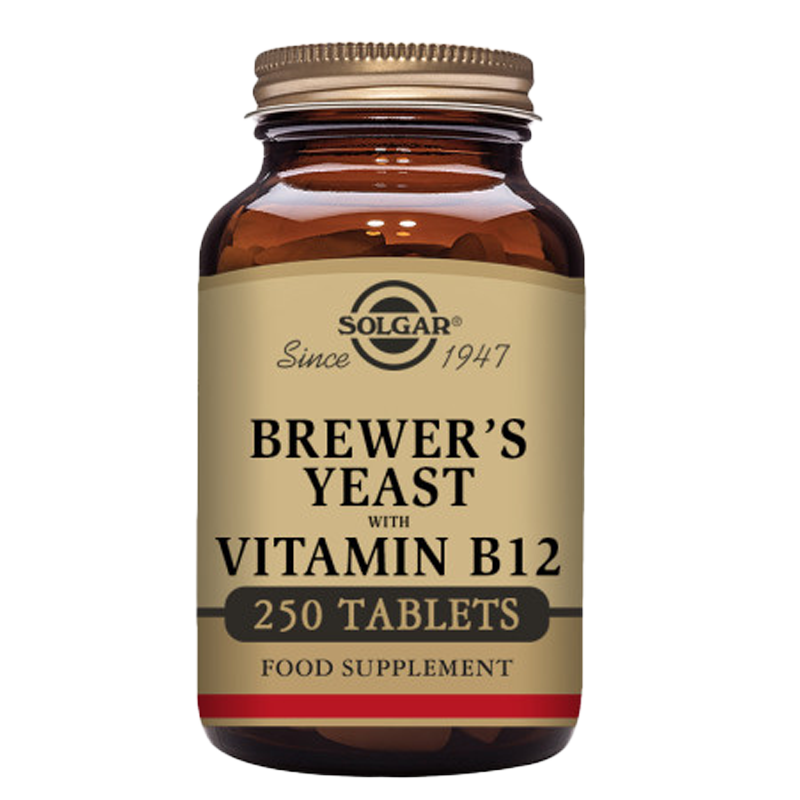 Solgar Brewer's Yeast with Vitamin B12 Tablets - Pack of 250