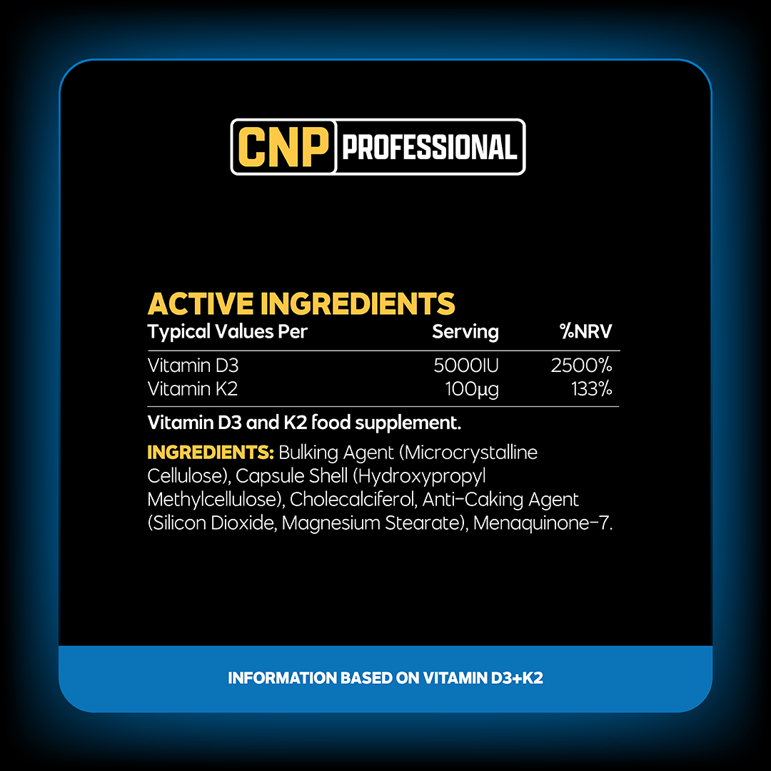 Vitamin D3 + K2 Capsules CNP Professional