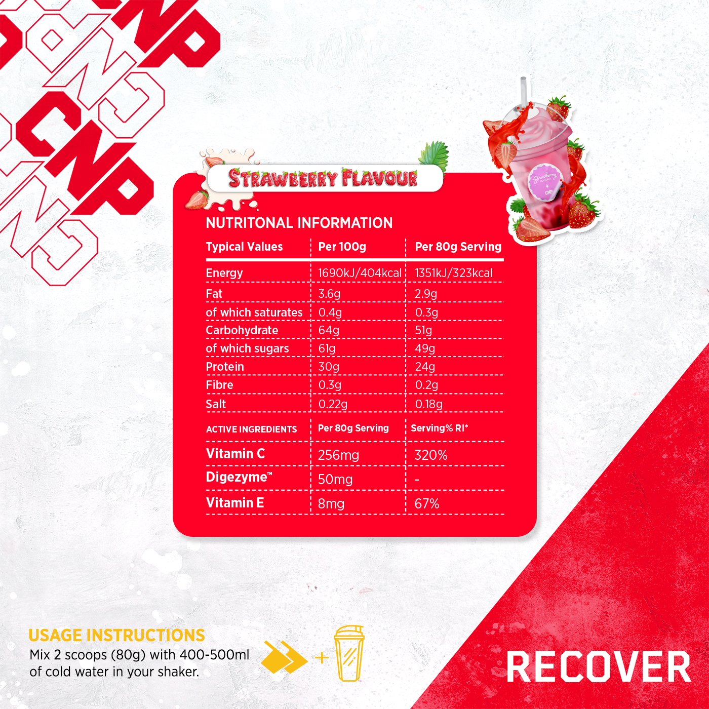 CNP Recover Shake n Take 24x80g