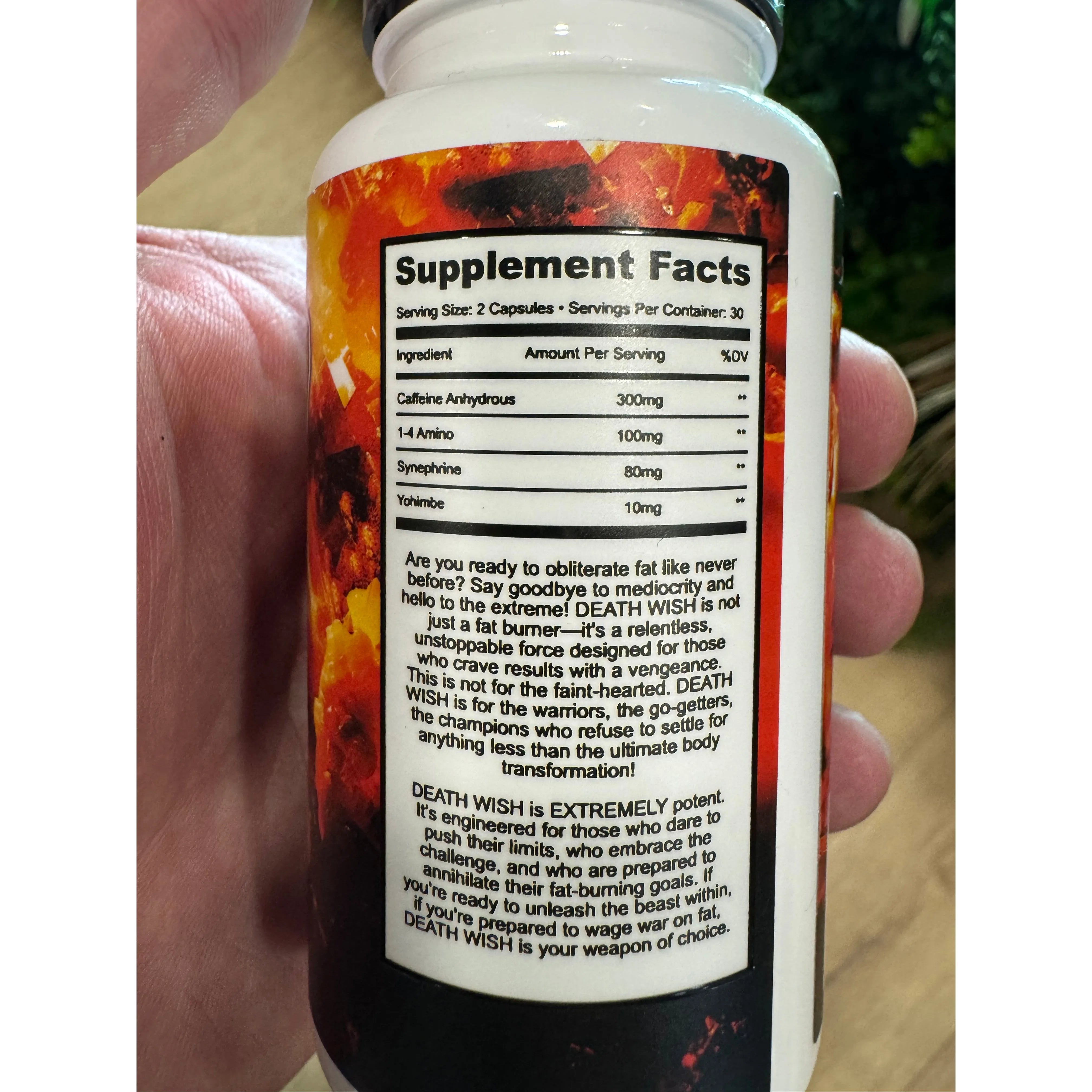 Death Wish Fat Burner Ultra Potent Thermogenic 60 Capsules