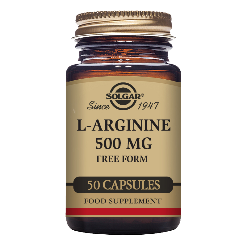 Solgar L-Arginine 500 mg Vegetable Capsules - Pack of 50
