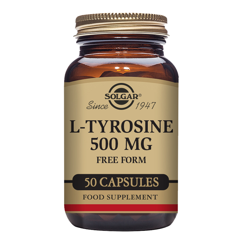 Solgar L-Tyrosine 500 mg Vegetable Capsules - Pack of 50