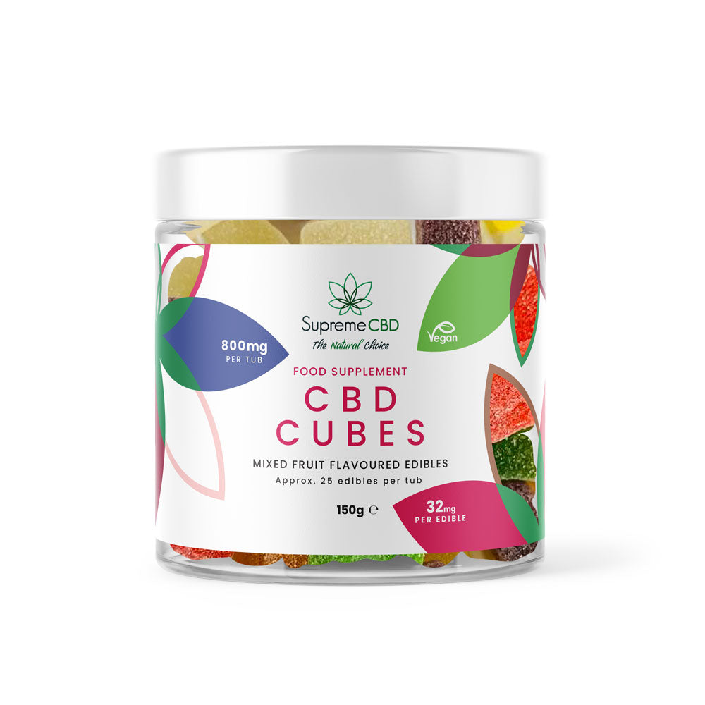 SupremeCBD CBD Gummy Cubes (800mg)