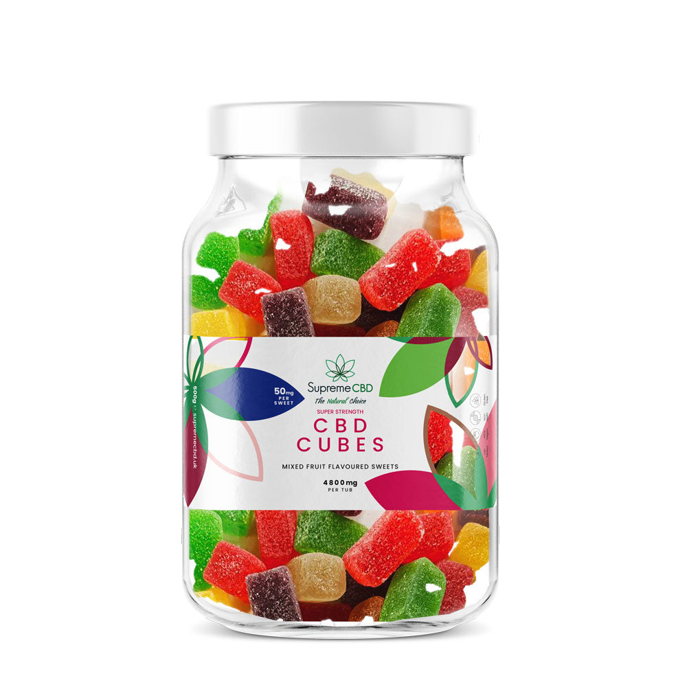 SupremeCBD CBD Large Super Strength Fruit Cubes (4800mg)