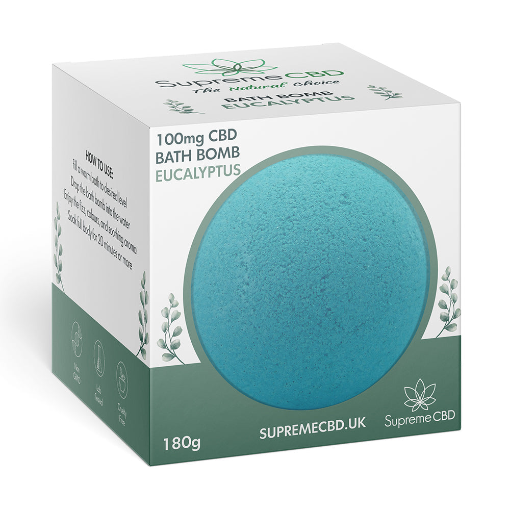 SupremeCBD Bath Bomb - Eucalyptus (100mg)