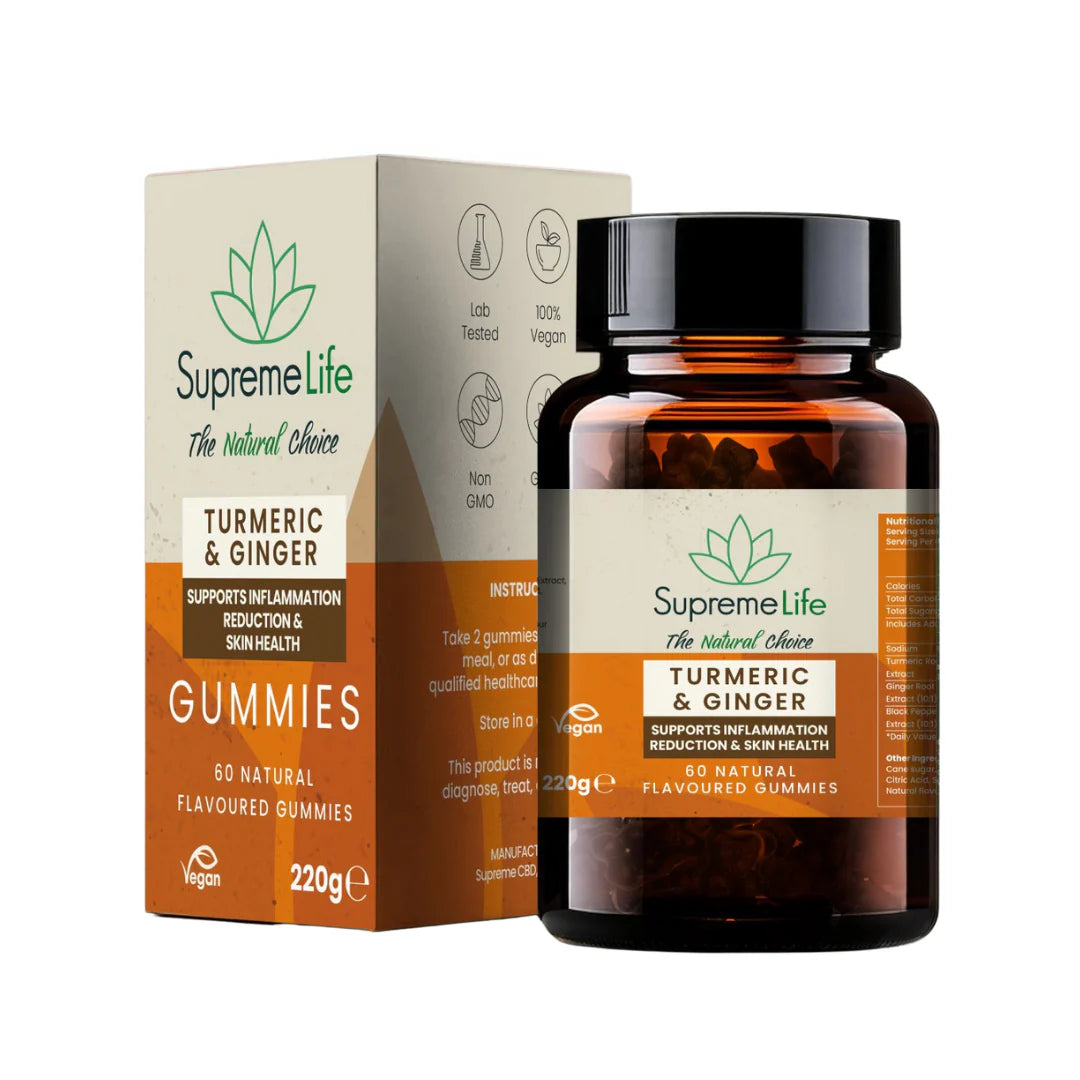 Supreme Life Turmeric & Ginger Gummies (60x Natural Flavour Gummies)