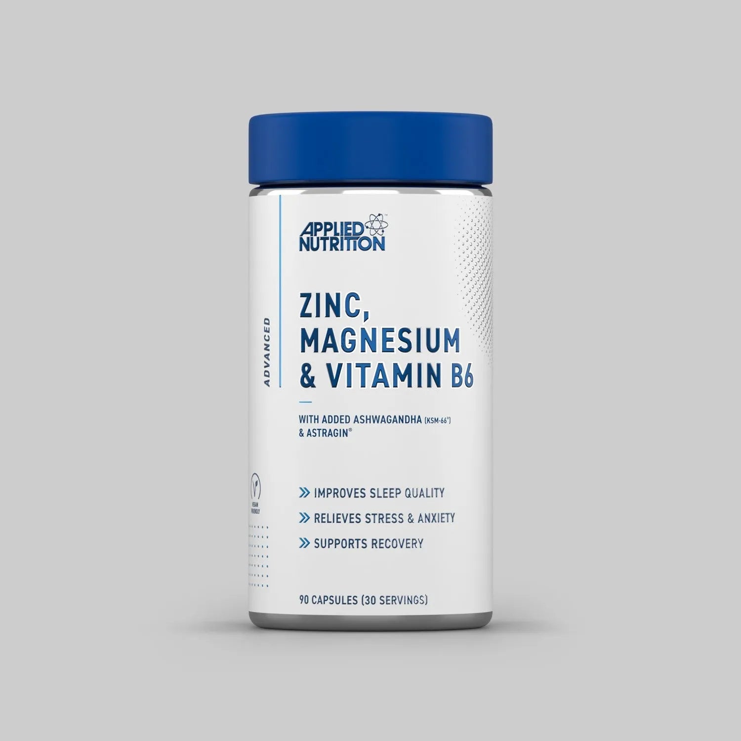Applied Nutrition Zinc, Magnesium & Vitamin B6 Capsules With Ashwagandha (ZMA) - 90 Capsules