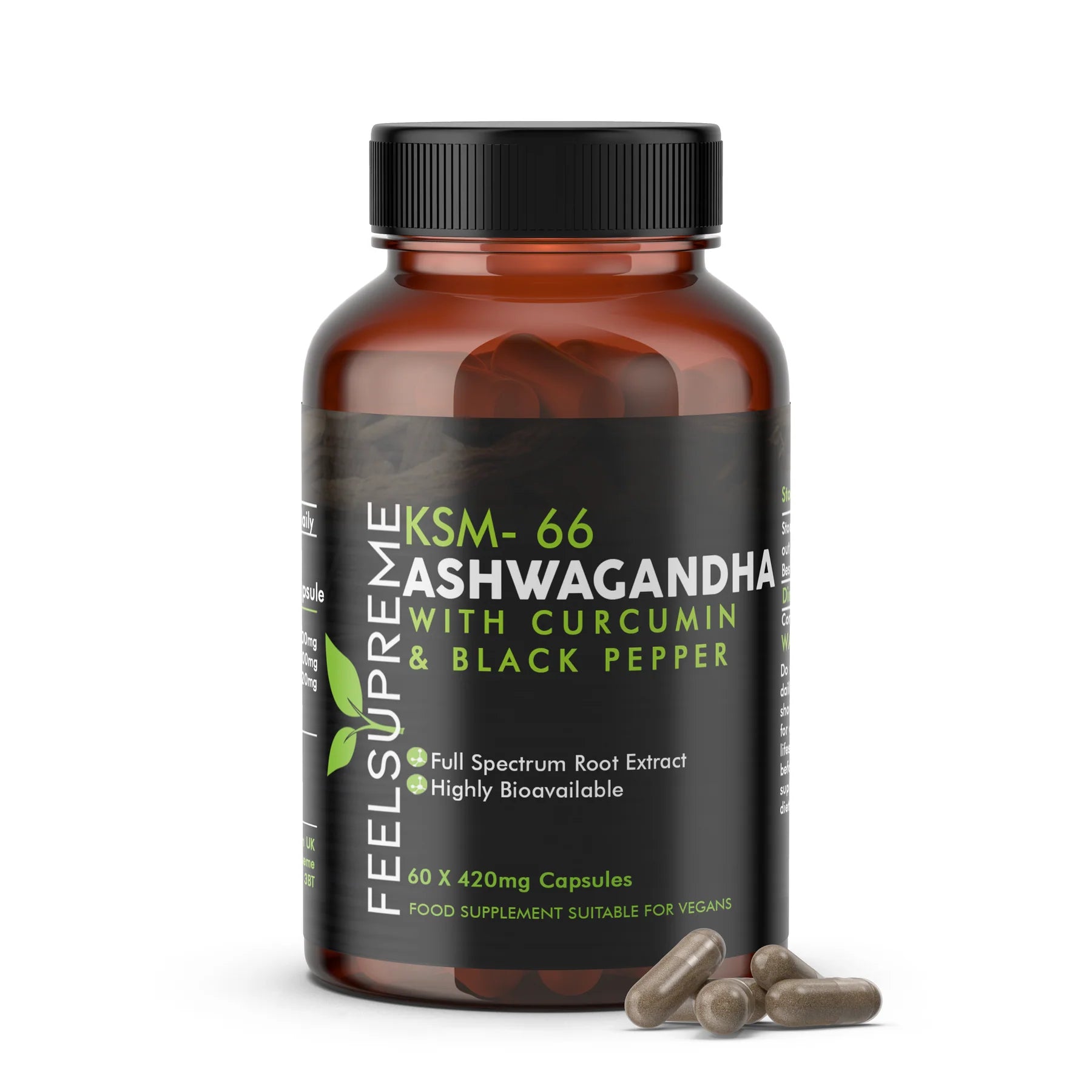 Feel Supreme KSM66 Ashwagandha & Curcumin