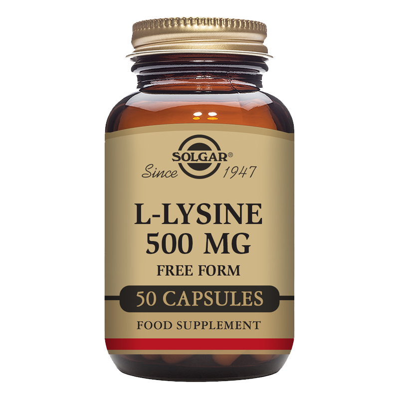 Solgar L-Lysine 500 mg Vegetable Capsules - Pack of 50