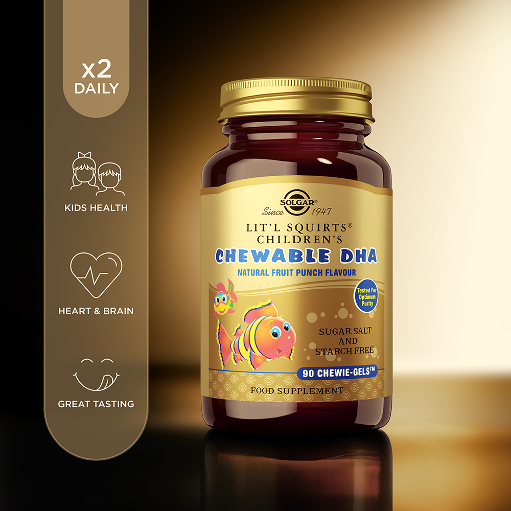 Solgar Lit'l Squirts Children's Chewable DHA Chewie Gels - Pack of 90