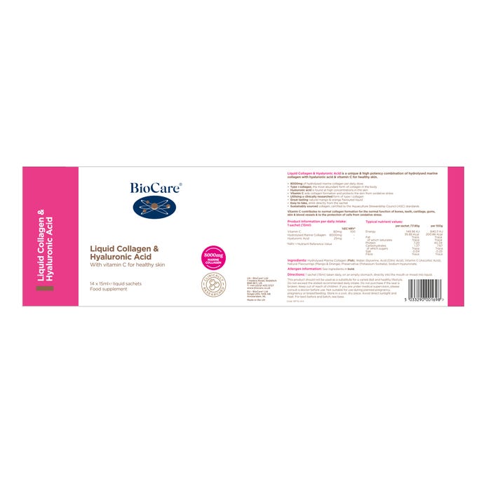 BioCare Liquid Collagen and Hyaluronic Acid