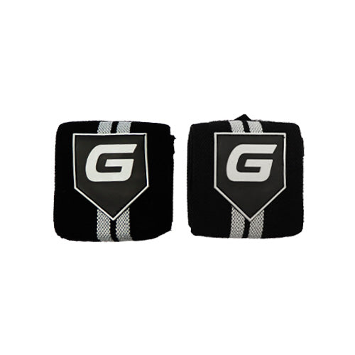 Gaspari WRIST WRAPS – Rubber Logo Black/Grey