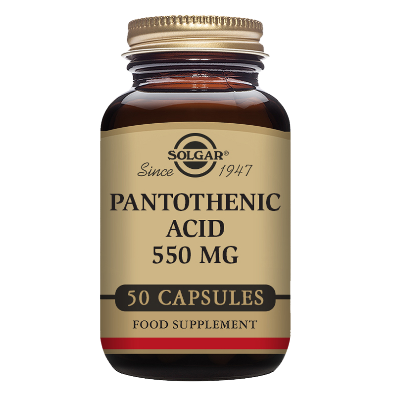 Solgar Pantothenic Acid 550 mg Vegetable Capsules - Pack of 50