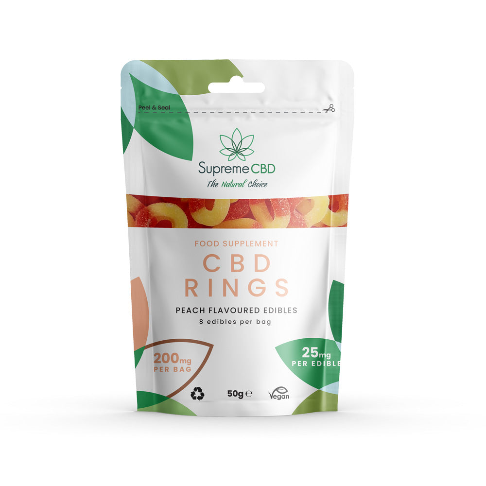 SupremeCBD CBD Gummy Peach Rings Grab Bag (200mg)