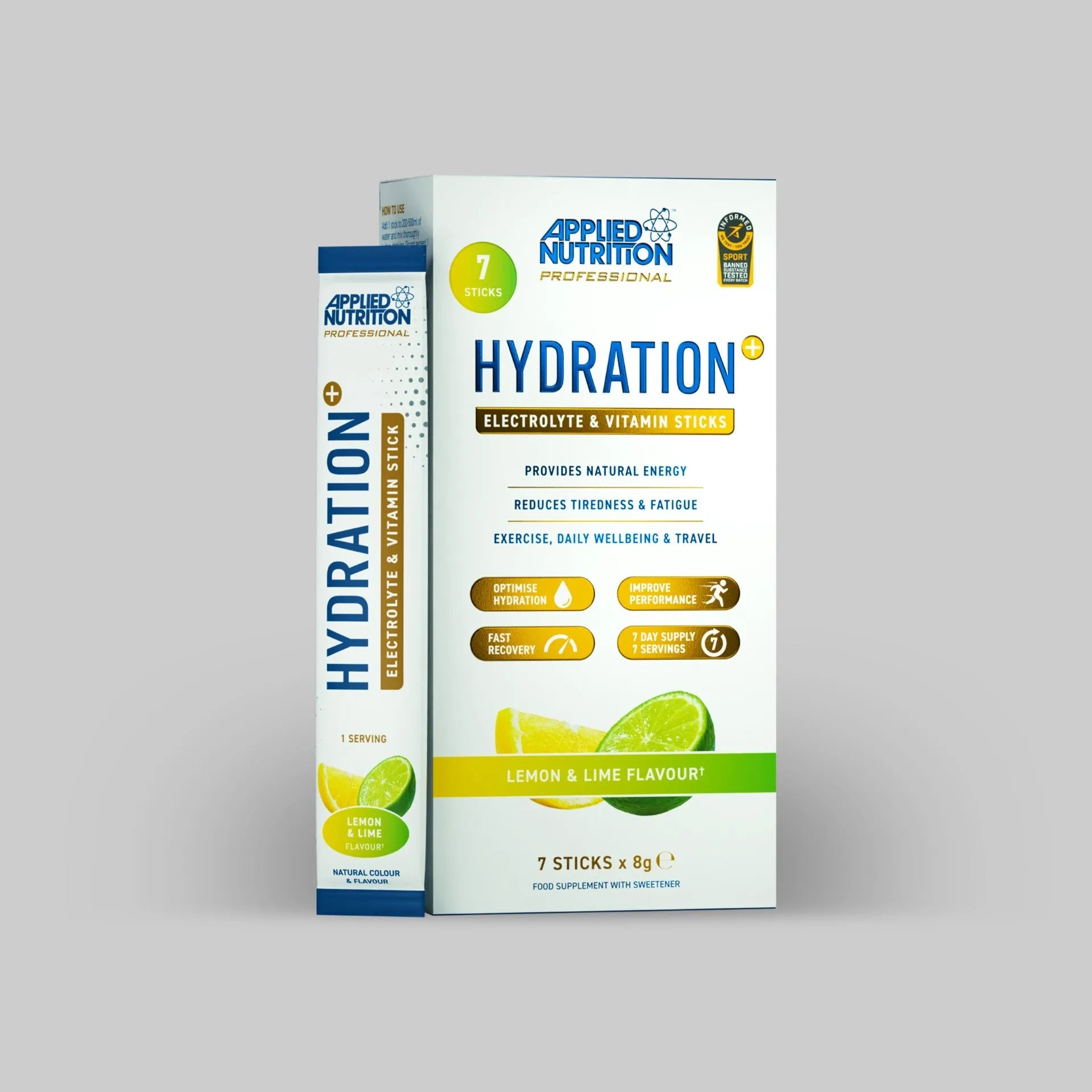 Applied Nutrition Hydration+ Electrolyte & Vitamin Powder Stick Pack (Pack of 7)