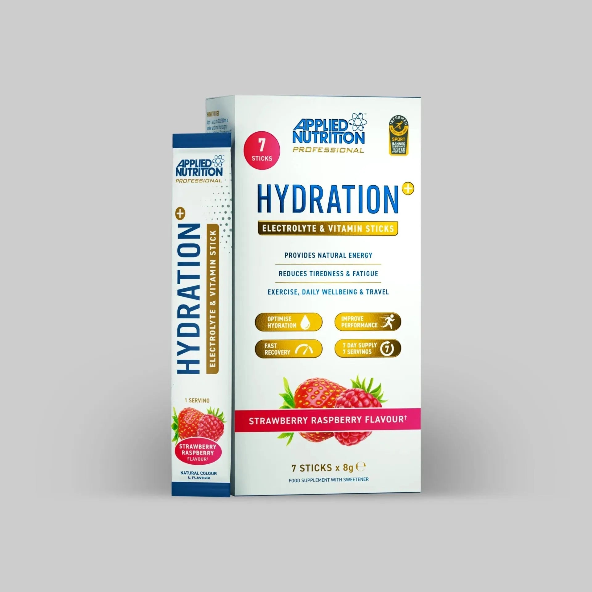 Applied Nutrition Hydration+ Electrolyte & Vitamin Powder Stick Pack (Pack of 7)