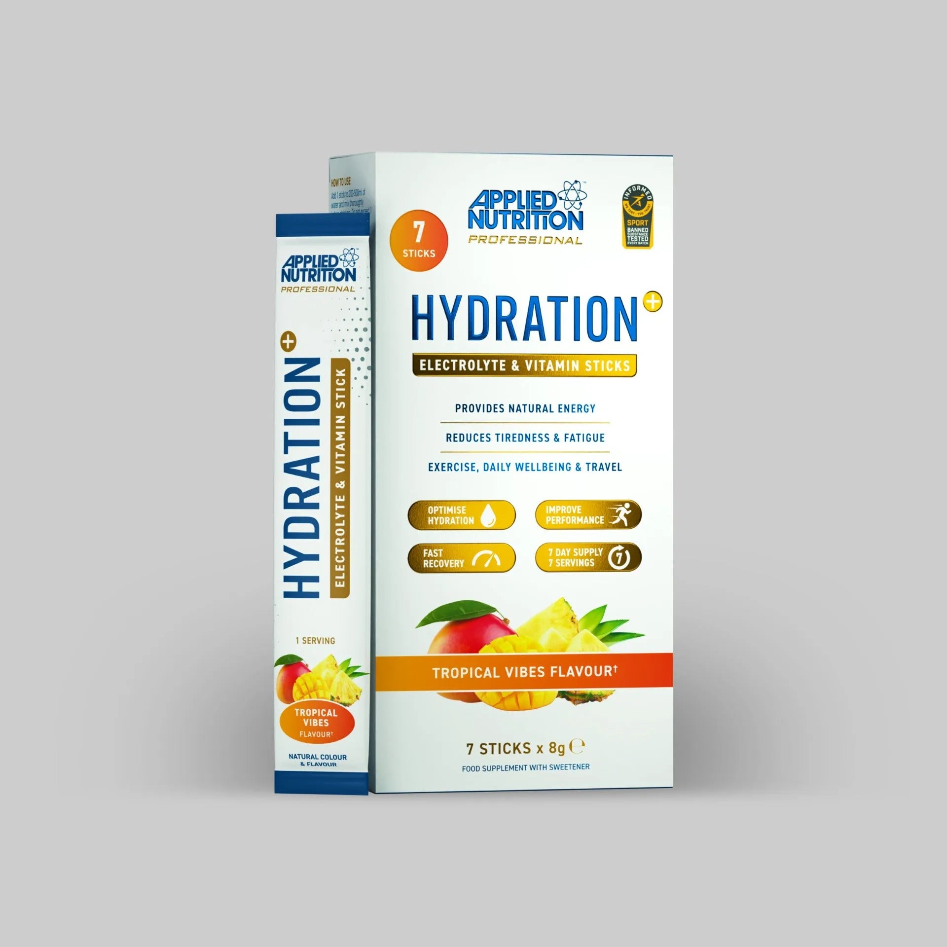 Applied Nutrition Hydration+ Electrolyte & Vitamin Powder Stick Pack (Pack of 7)