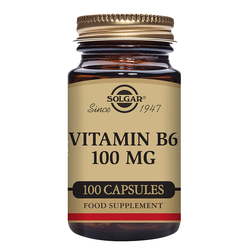 Solgar Vitamin B6 100 mg Vegetable Capsules - Pack of 100