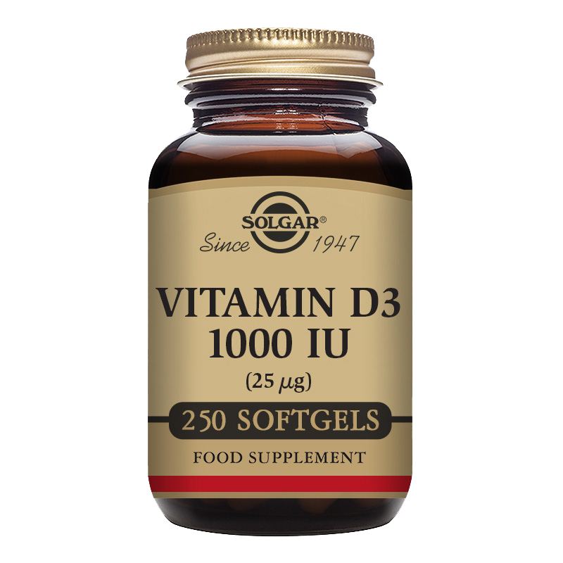 Solgar Vitamin D3 1000 IU (25 mcg) Softgels